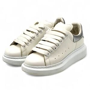 Alexander McQueen Oversized Leather Sneakers White EU 37 US 6.5 - Preowned $760